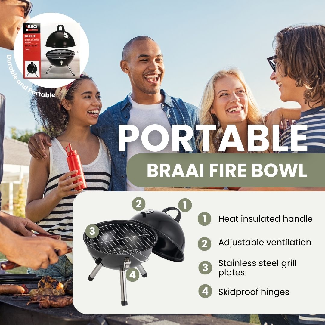 Barbecue Braai Fire Bowl Ball Shape