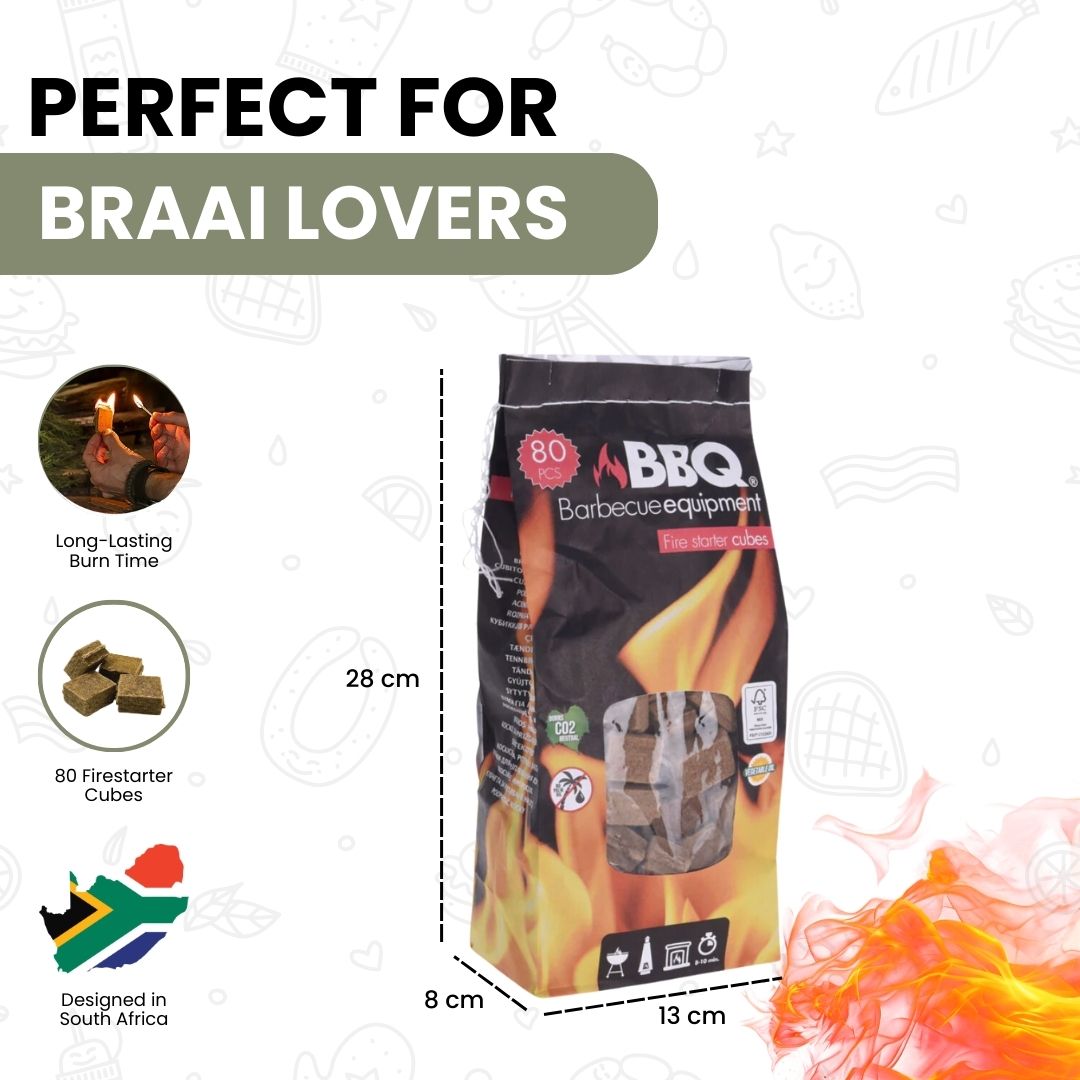 Encendedor para barbacoa Braai - 80 cubos - Madera reutilizada