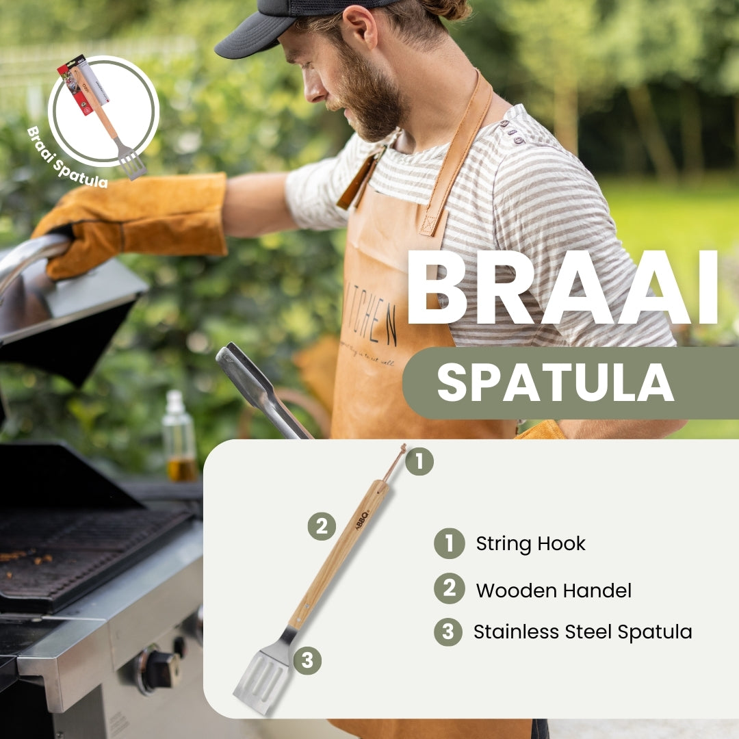 Braai-Spatel mit Hängegriff – Edelstahl – 46 cm