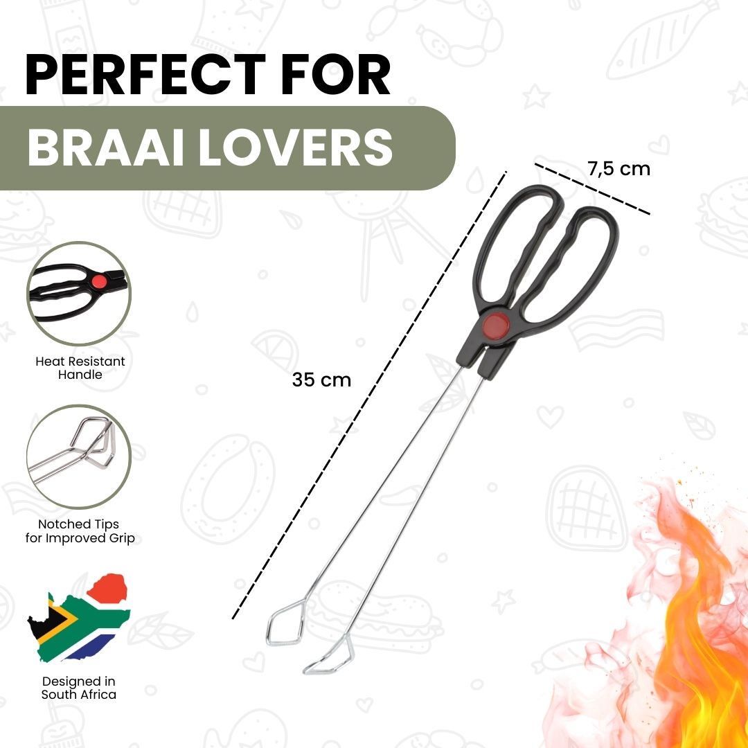 Pinzas Braai con Mango - 22cm