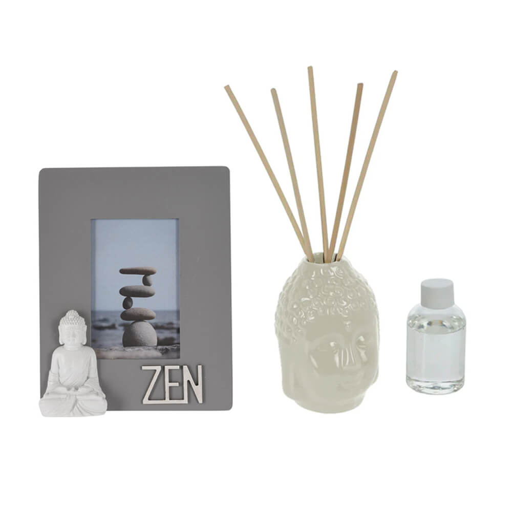 Zen Zone - Set de difusor y marco de fotos de Buda