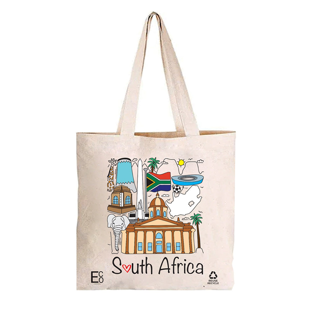 Reusable Canvas Tote - South Africa Design
