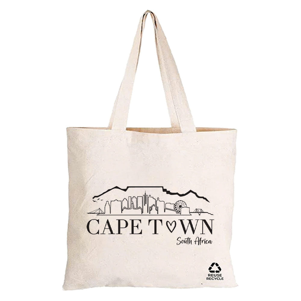 Wiederverwendbare Kapstadt-Einkaufstasche aus Segeltuch