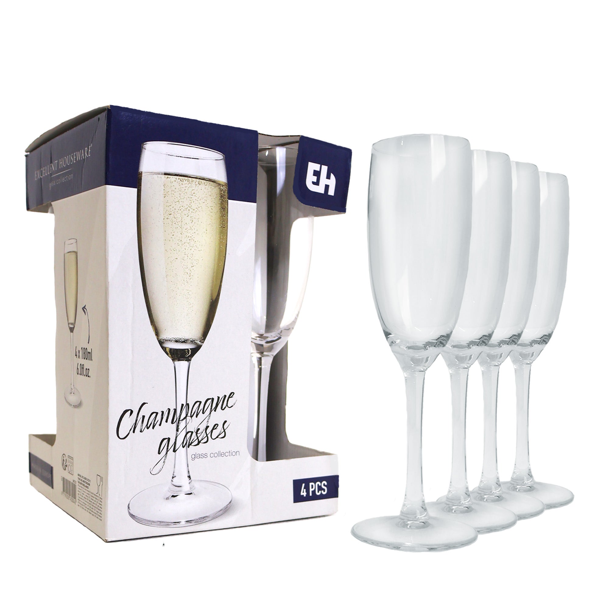 Juego de 4 copas de champán - 180ml - Vinissimo Design