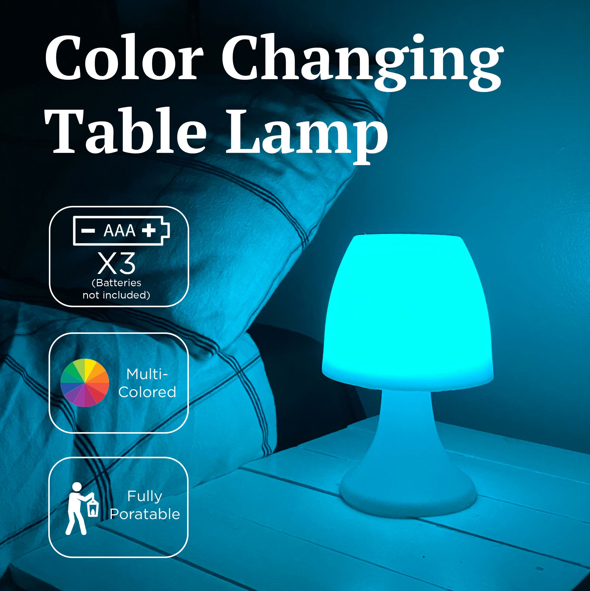 Lámpara de mesa LED vibrante