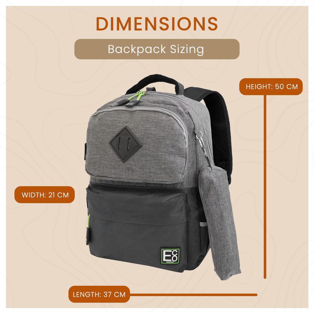 Mochila para estudiantes con estuche con clip