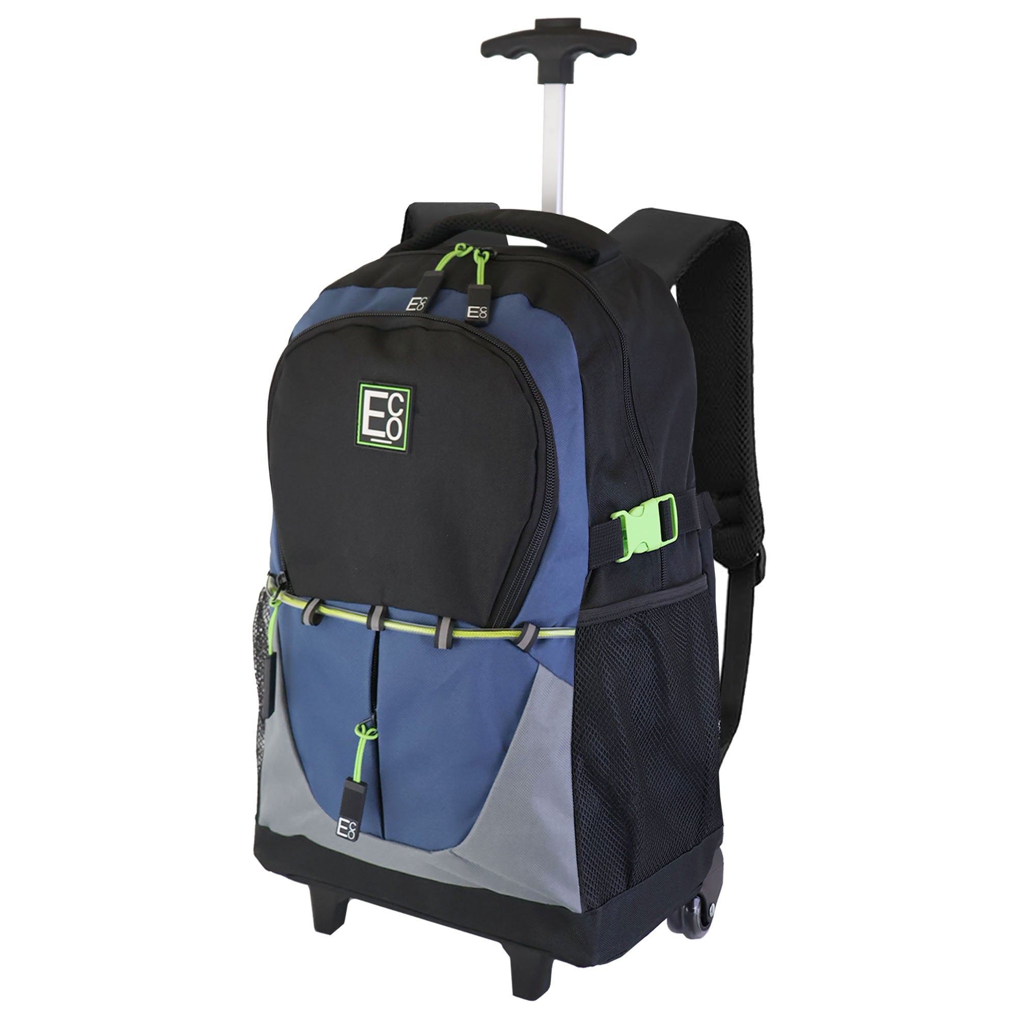 Telescopic Trolley Backpack with Roller Ball Wheels Navy