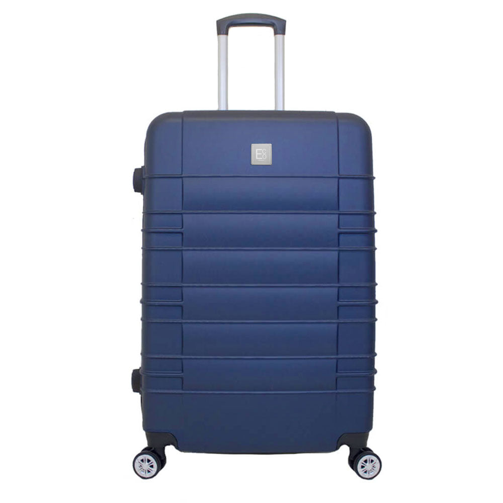 Santorini Hardshell Luggage Suitcase- 360 Spinner Wheels- Navy- 75 cm