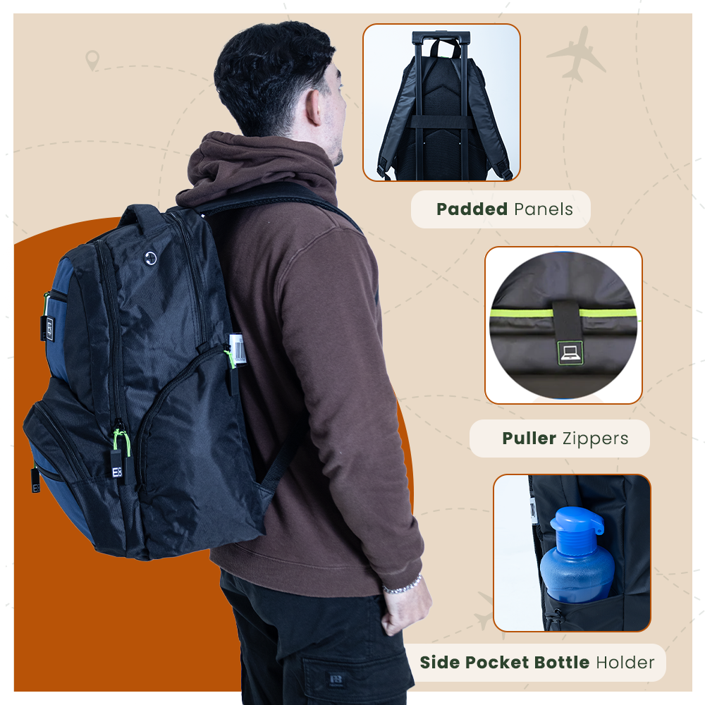 Laptop Backpack for Students - Navy Design