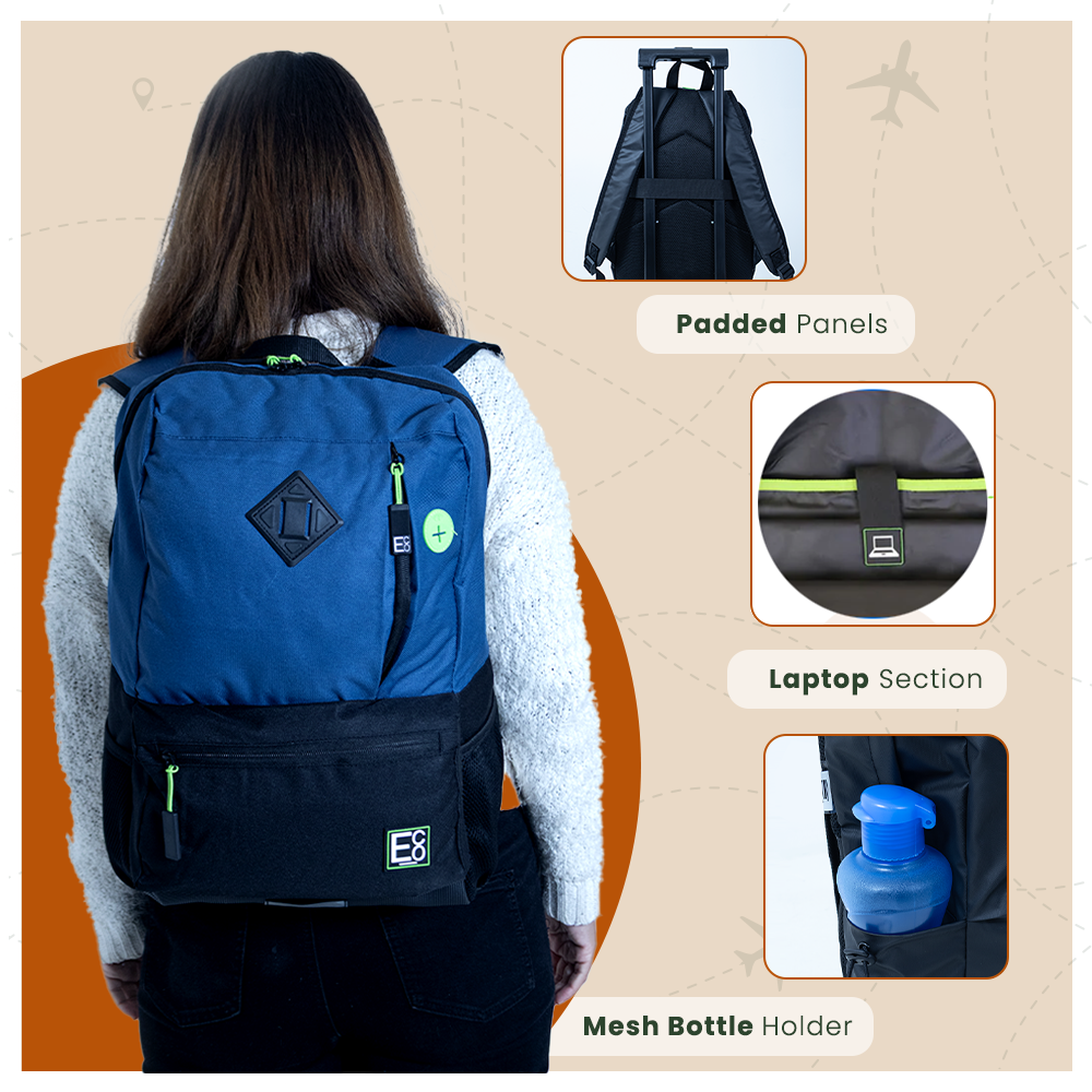 Laptop Student Backpack - Navy