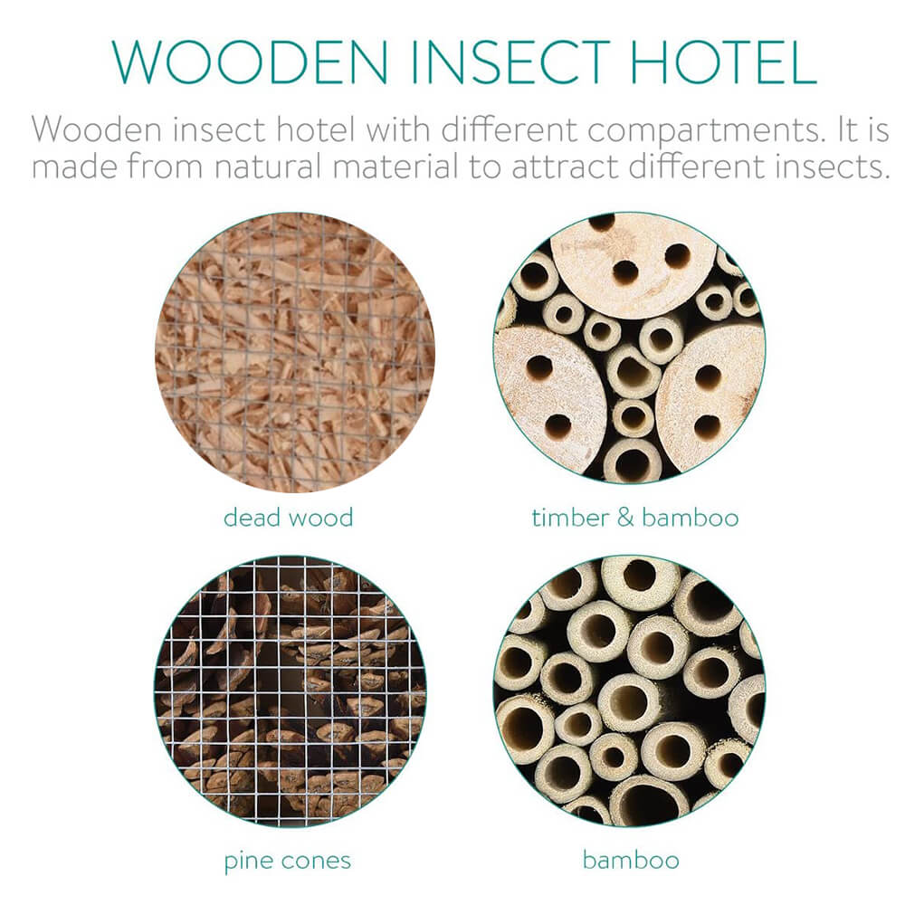 Insect Hotel - Natural Bamboo and Pinewood