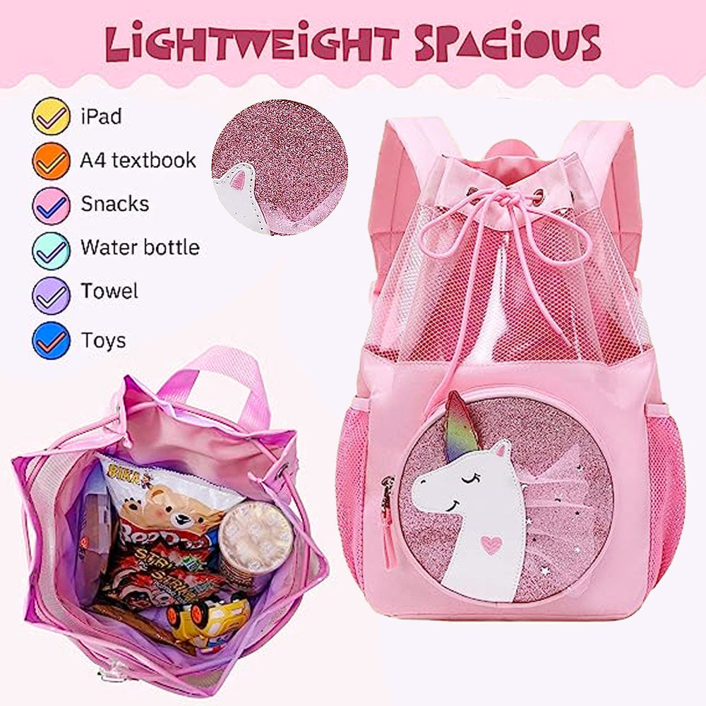 Kids Pink Unicorn Drawstring Backpack (Coming Soon)