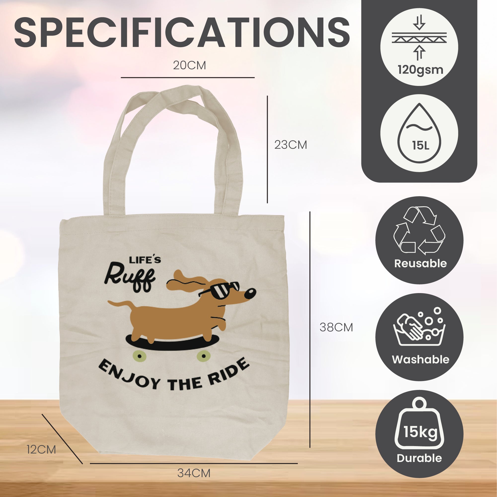 Kids Reusable Cotton Tote Bag | 120GSM, 15L