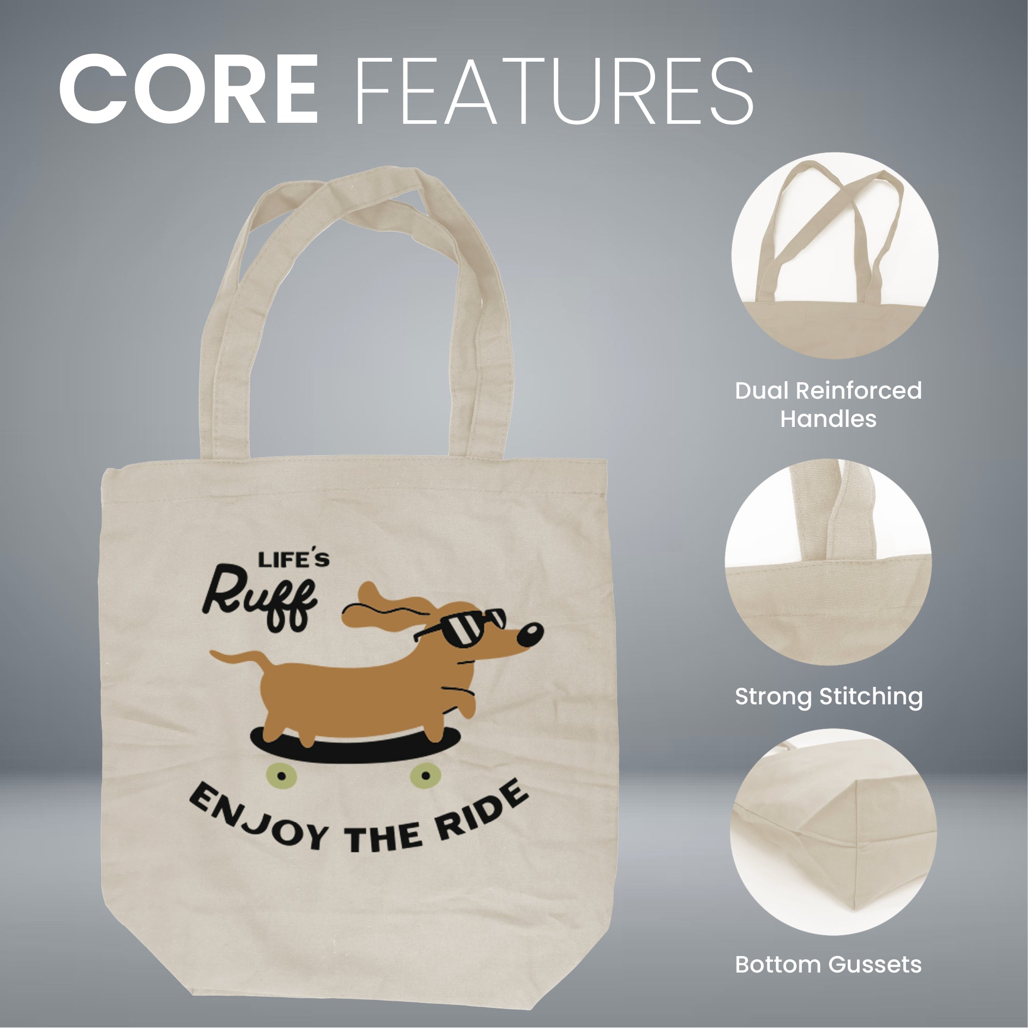 Kids Reusable Cotton Tote Bag | 120GSM, 15L