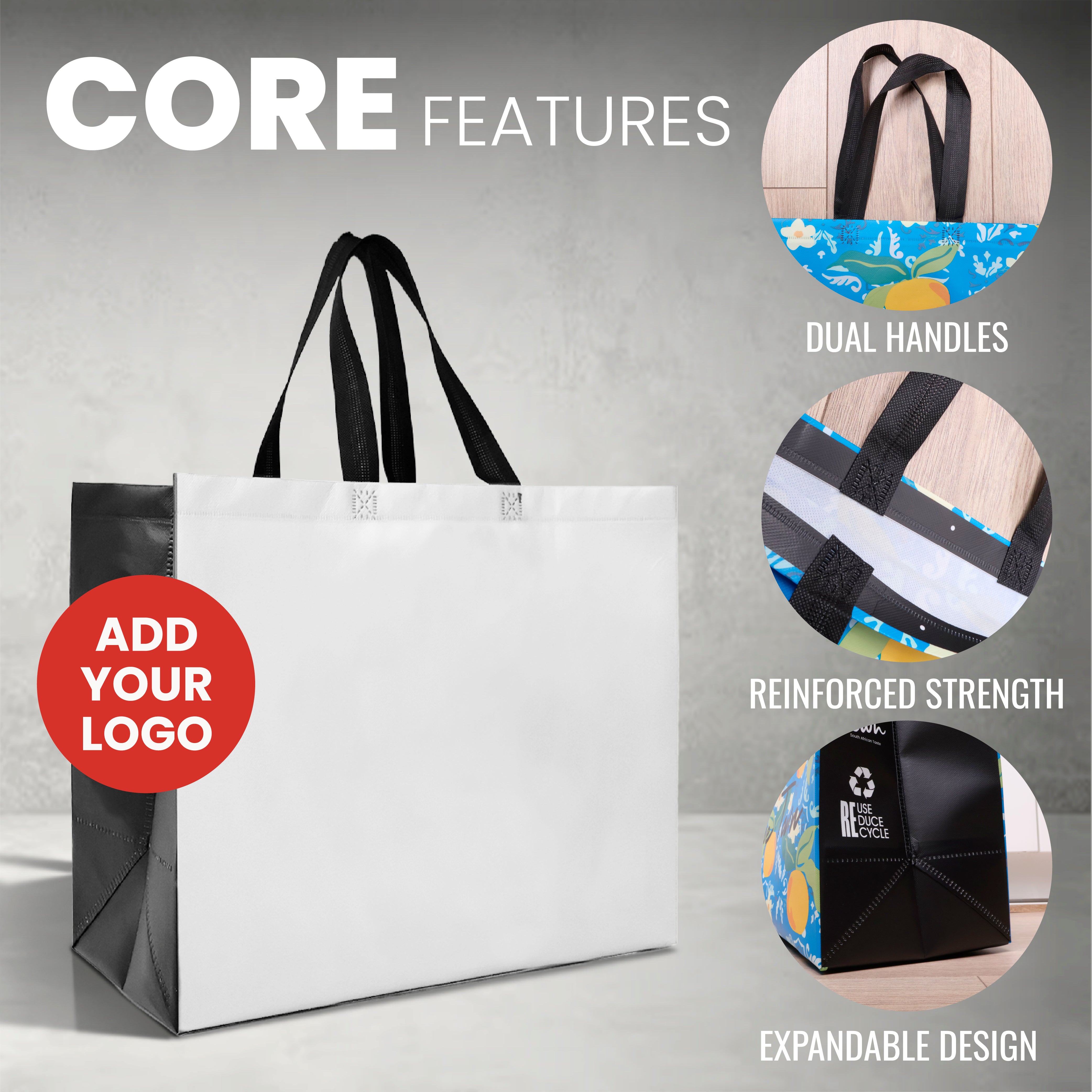 LAM01 - Multi Design Reusable Laminated Shopping Bag | 110GSM, 36L
