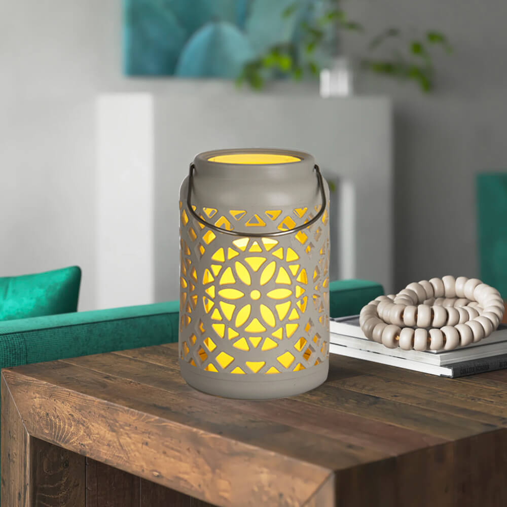 Mandala Design LED Lantern with Candle Light