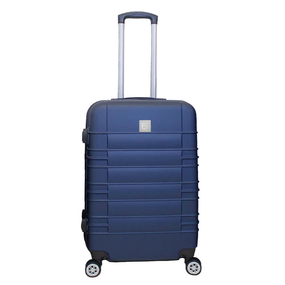 Santorini Hardshell Luggage Suitcase- 360 Spinner Wheels- Navy- 65 cm