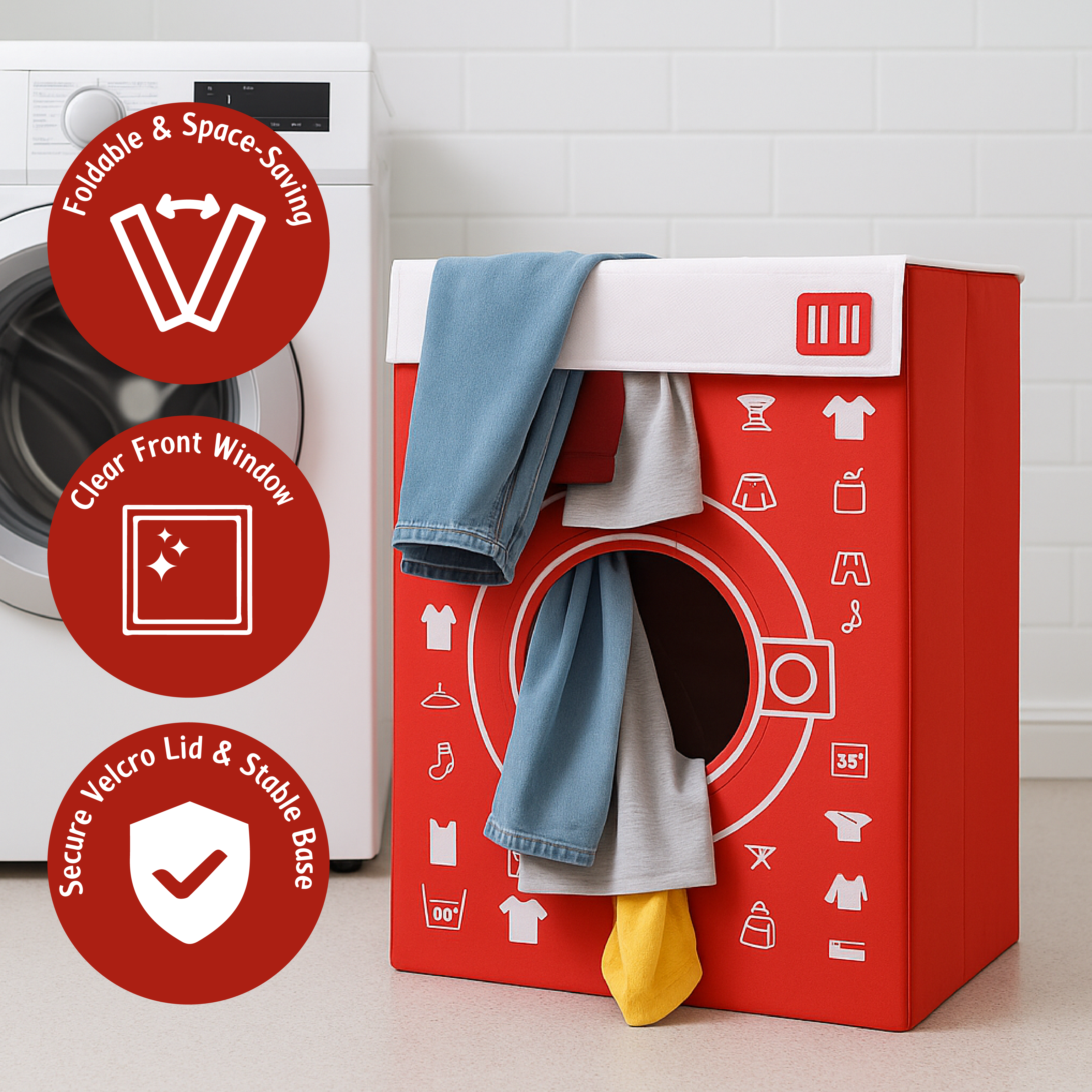Laundry Basket - Washing Machine & Flatpack Design