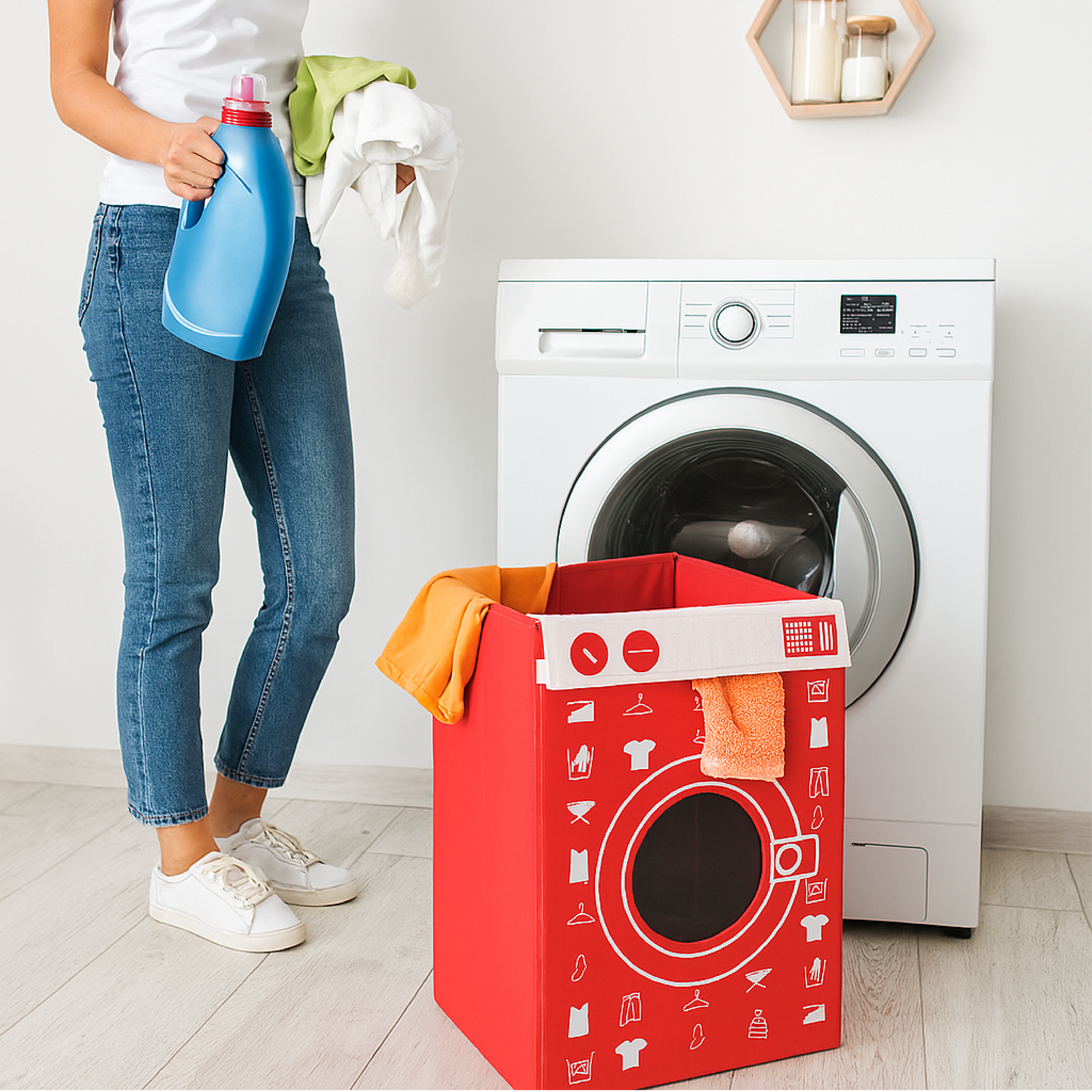 Laundry Basket - Washing Machine & Flatpack Design