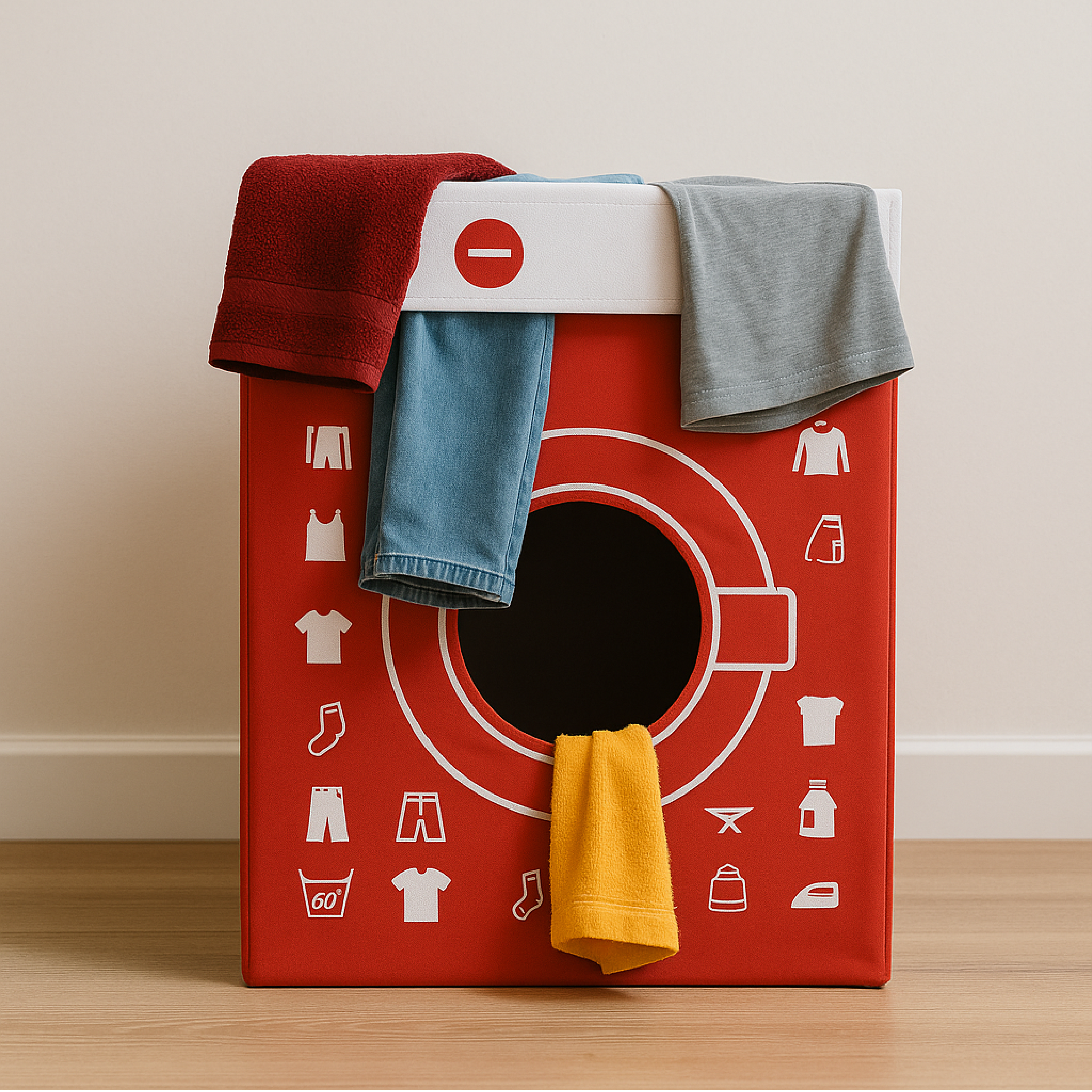 Laundry Basket - Washing Machine & Flatpack Design