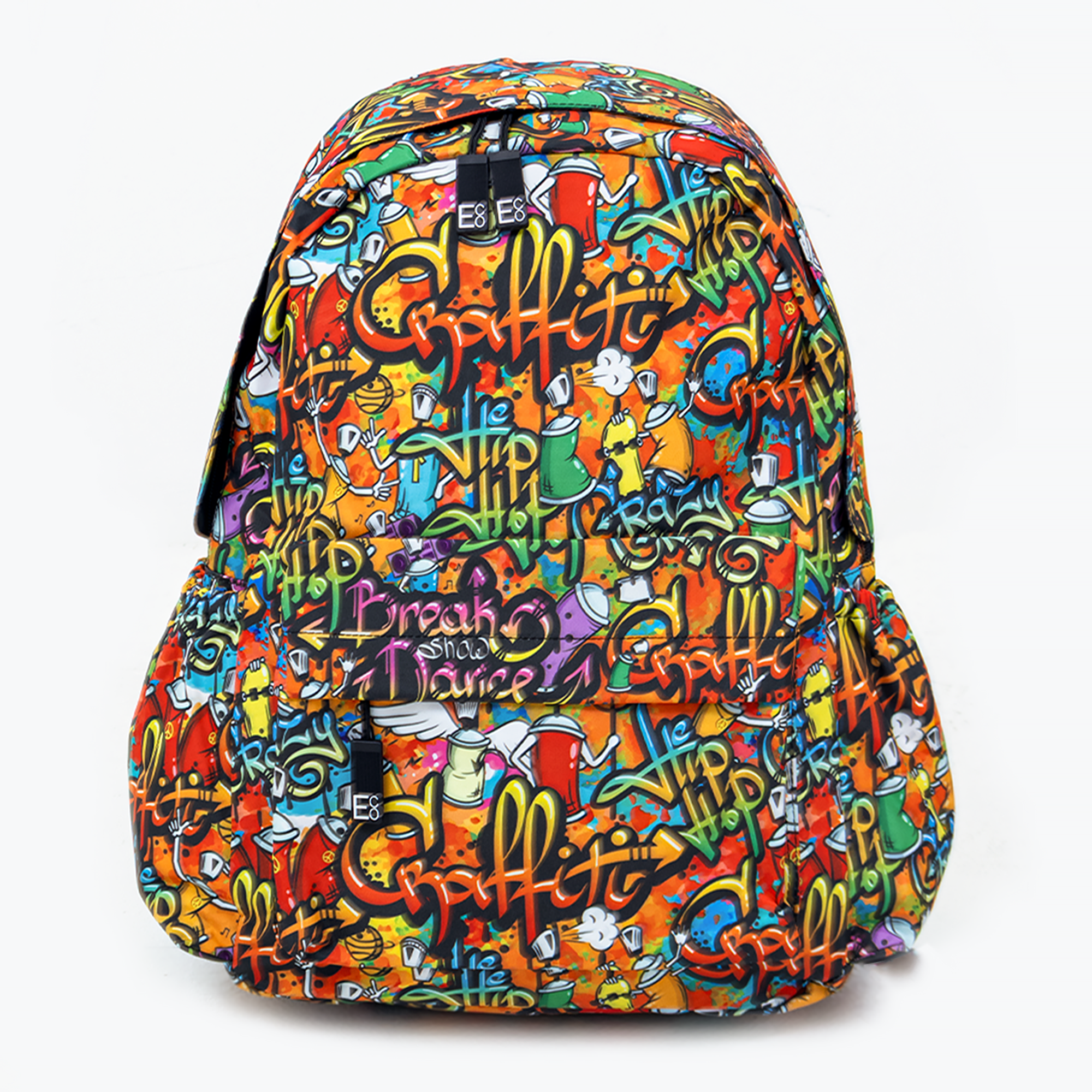 Graffiti Backpack | Colourful Urban School Bag with Street Art Design