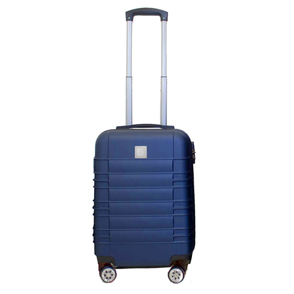 Santorini Hardshell Luggage Suitcase- 360 Spinner Wheels- Navy- 55 cm