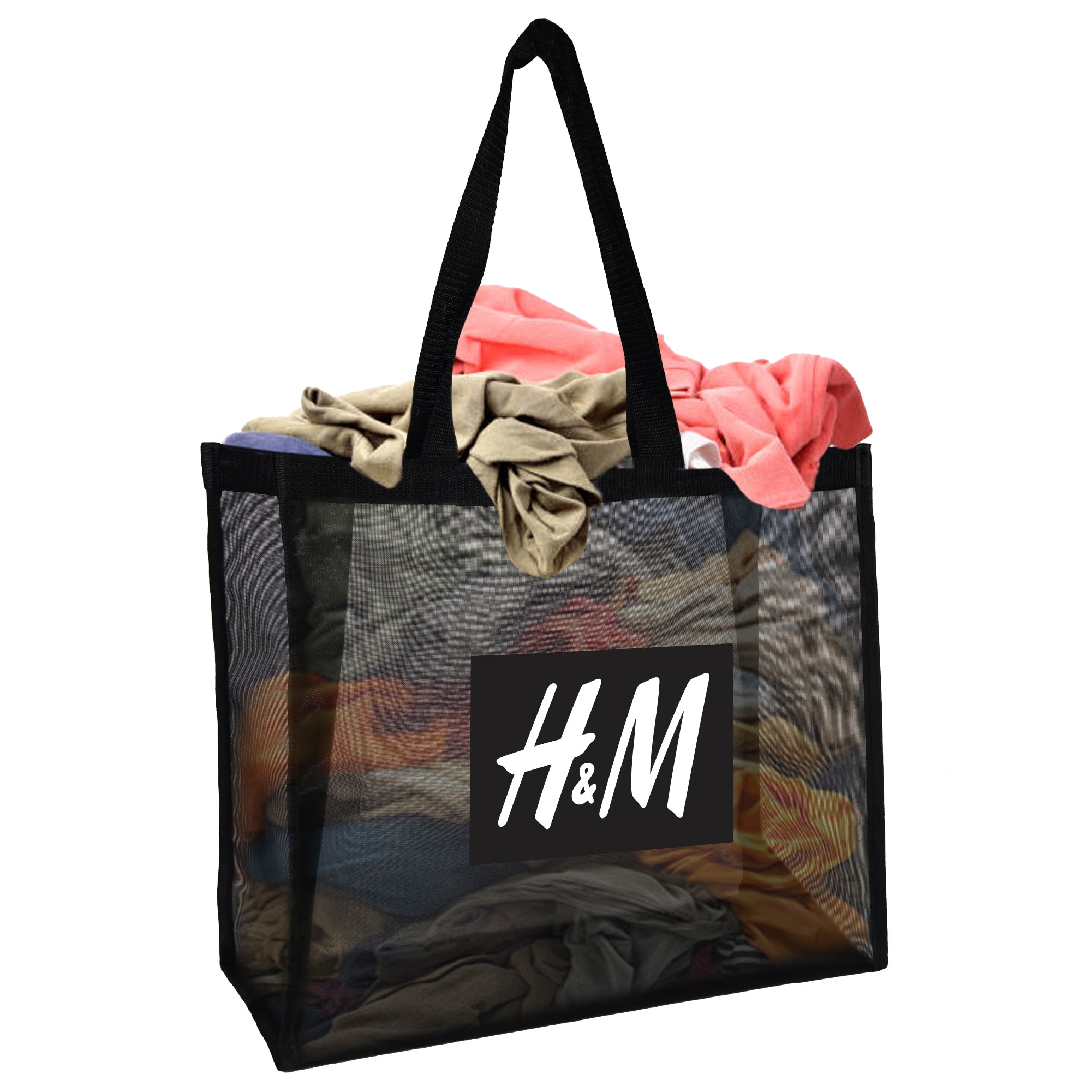 Black Mesh Reusable Shopping Bag | 120GSM, 35L