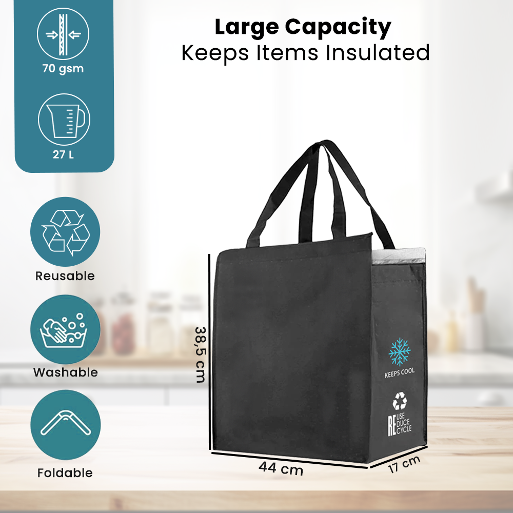 Bolsa de compras más fresca no tejida reutilizable | 70GSM, 29L