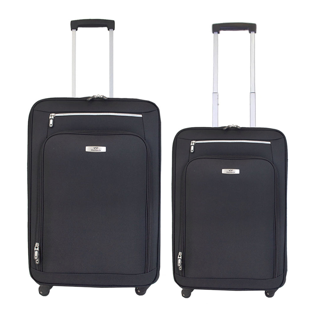 Florida Soft Shell Luggage Suitcases on 360° Wheels - 2 Pieces - 50cm and 60cm