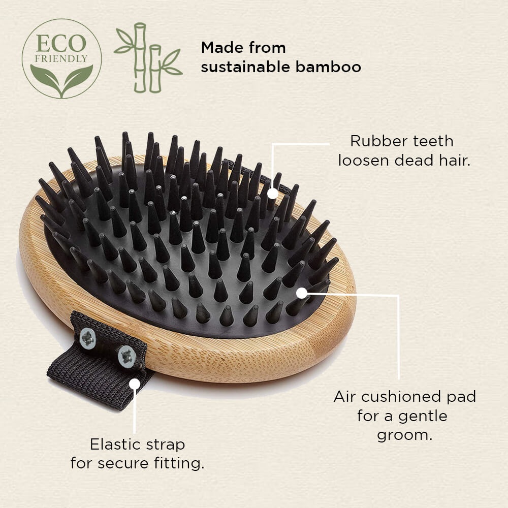 Pet Grooming Bamboo Brush Set
