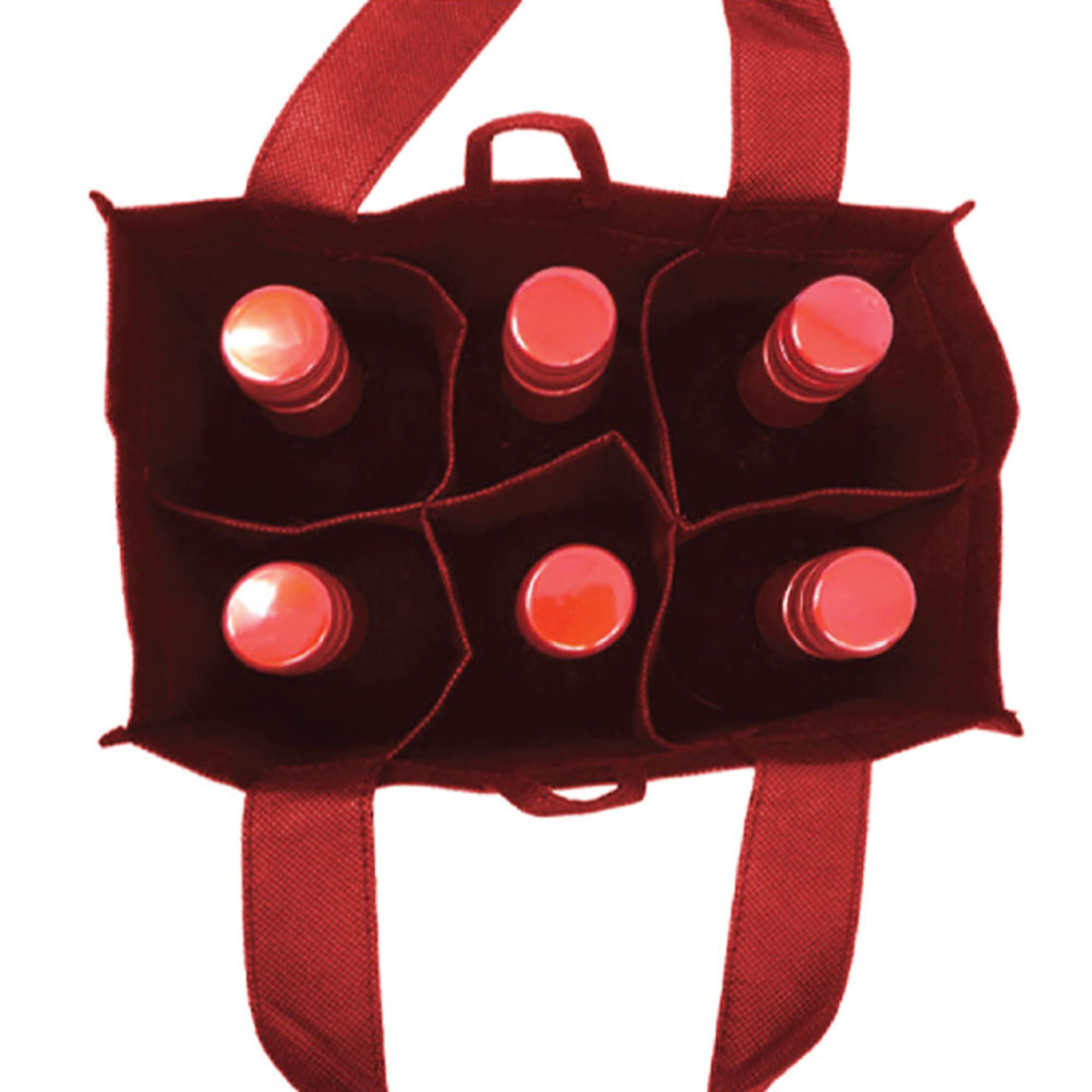 Reusable-Non-Woven-6-Bottle-Wine-Carrier-Bag-80GSM-27L-Top-View