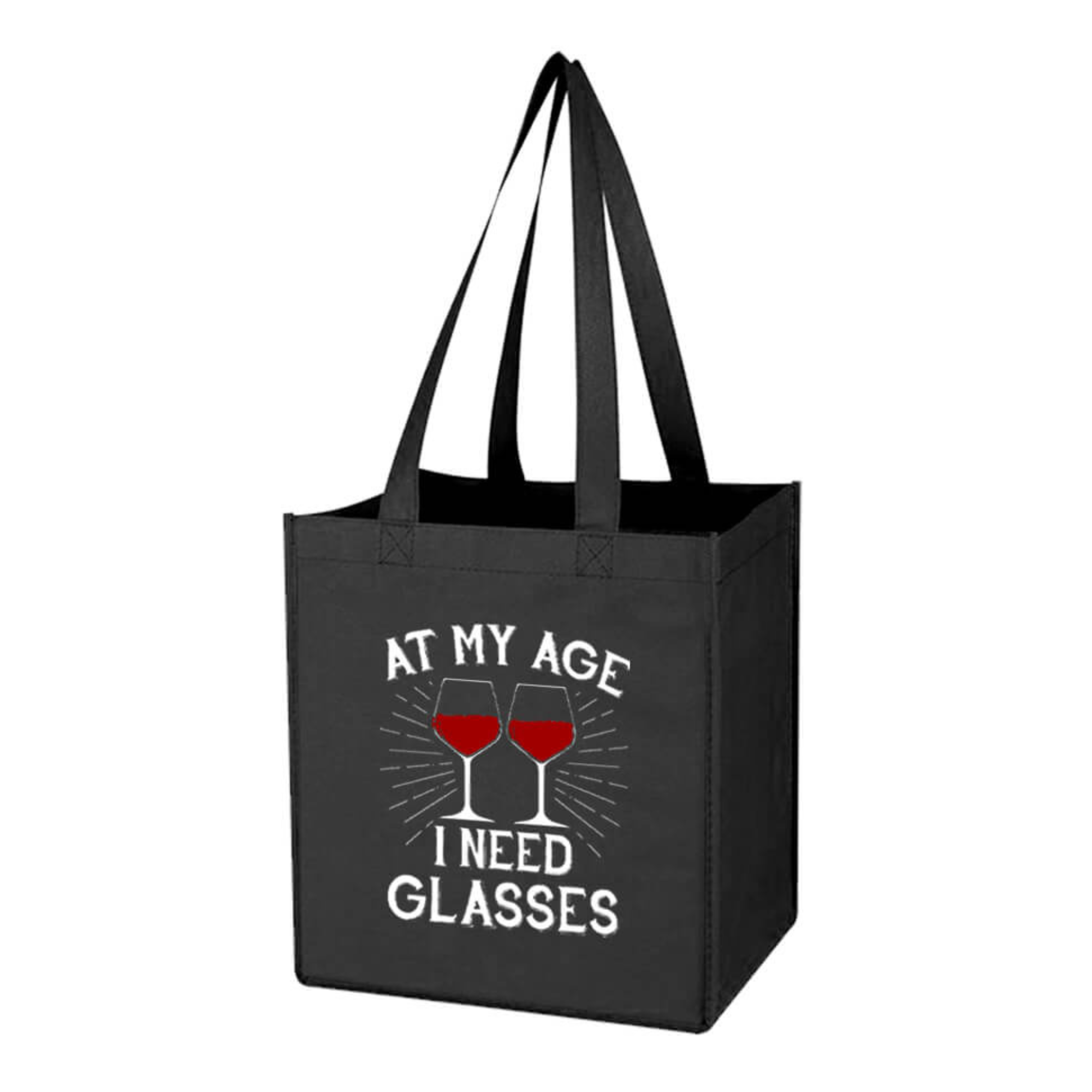 Reusable-Non-Woven-6-Bottle-Wine-Carrier-Bag-80GSM-27L-at-my-age-i-need-glasses-design