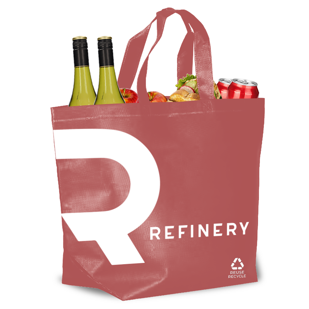 Burgundy Reusable Non-Woven Shopping Bag | 70GSM, 27L