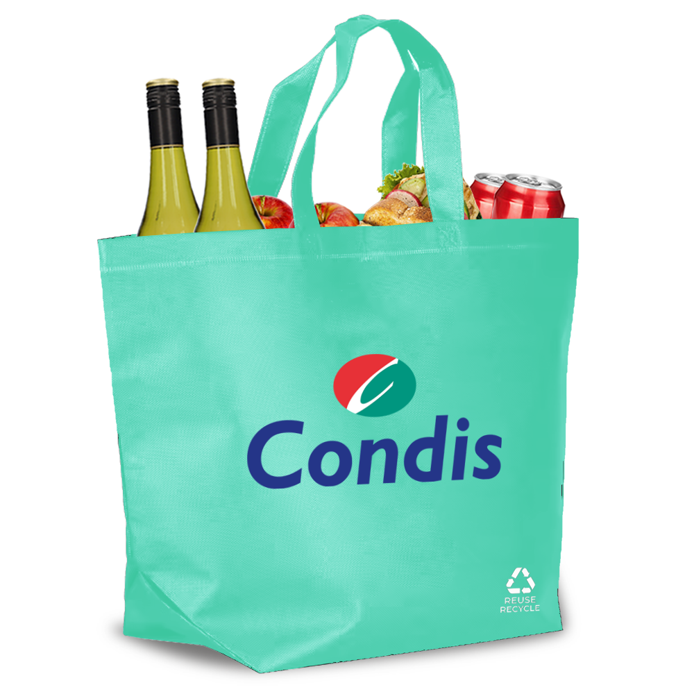 Turquoise Reusable Non-Woven Shopping Bag | 70GSM, 28L