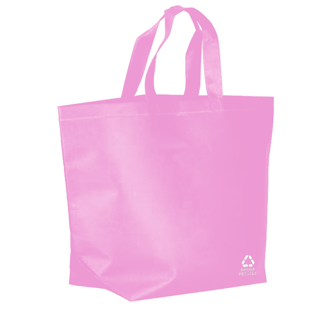 Pink Reusable Non-Woven Shopping Bag | 70GSM, 27L