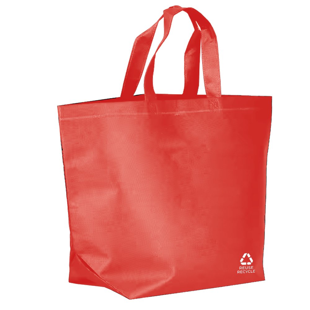 Red Reusable Non-Woven Shopping Bag | 70GSM, 27L