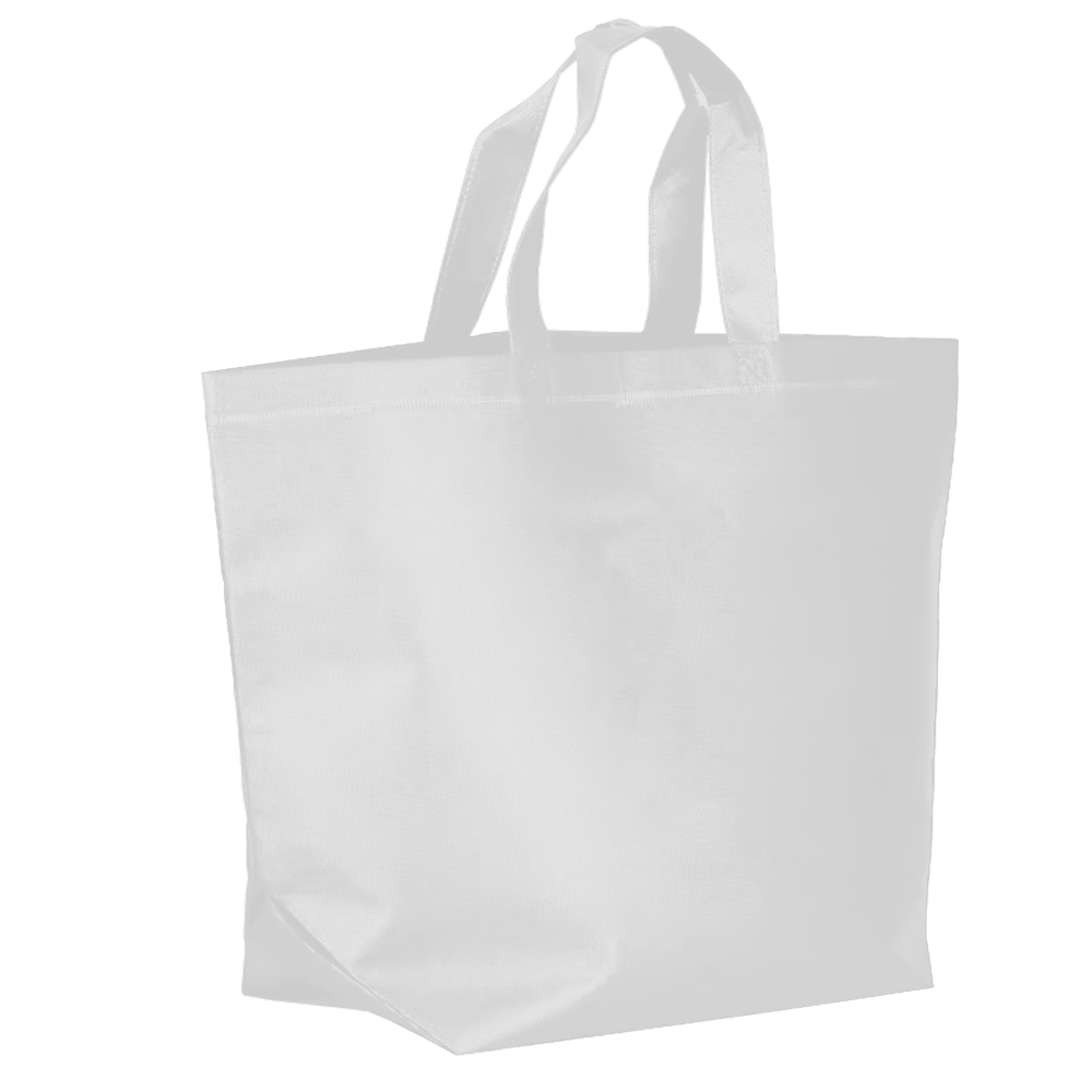 White Reusable Non-Woven Shopping Bag | 70GSM, 27L