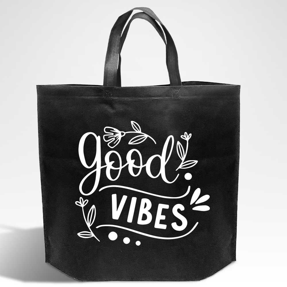 Good Vibes Reusable Non-Woven Shopping Bag | 120GSM, 29L