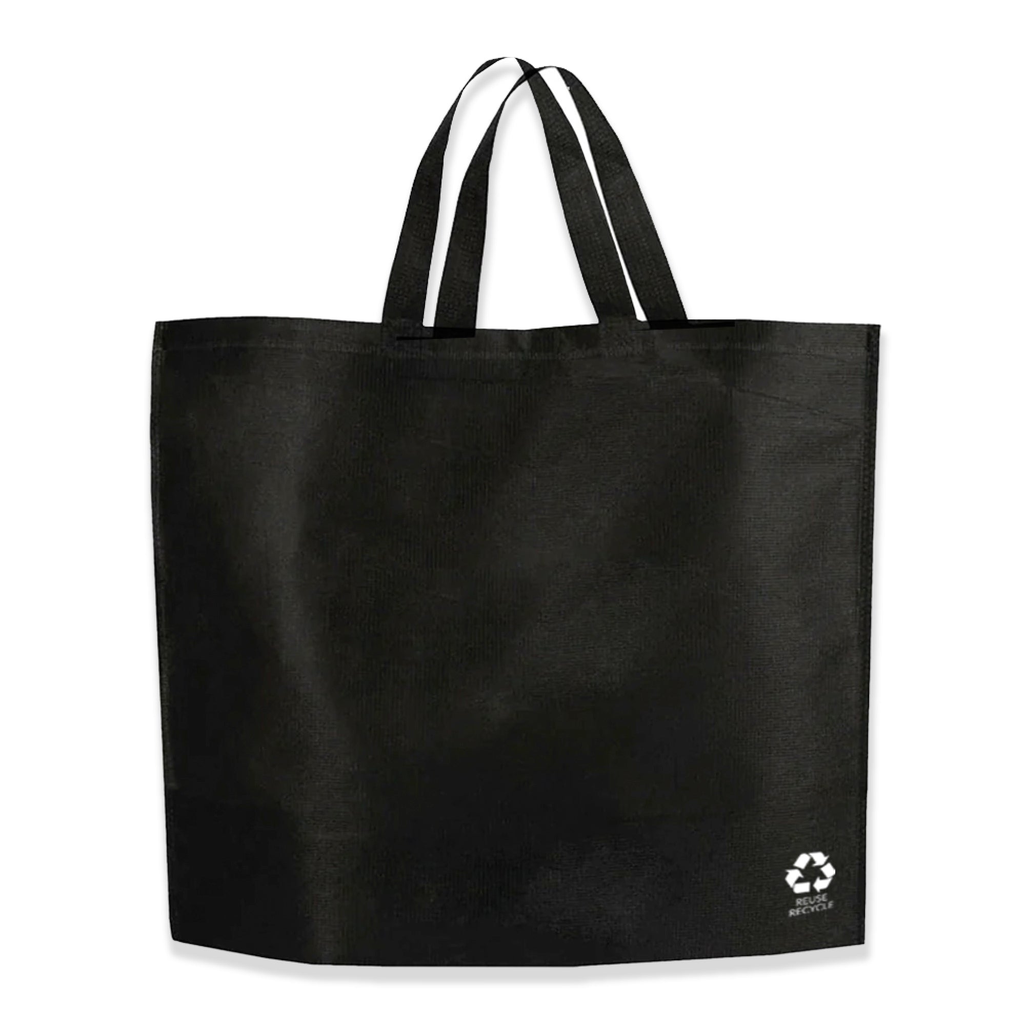 Bolsa de compras reutilizable no tejida negra | 70GSM, 27L