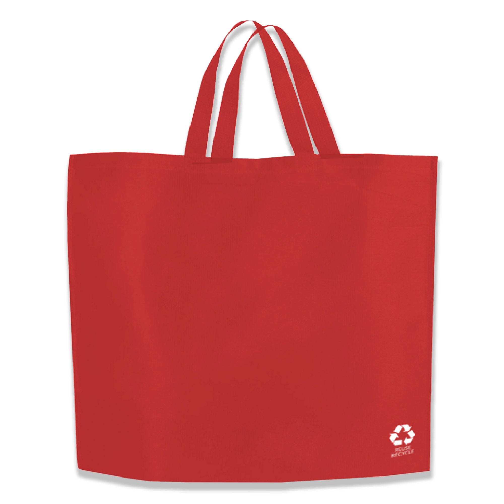 Bolsa de compras no tejida reutilizable roja | 70GSM, 27L