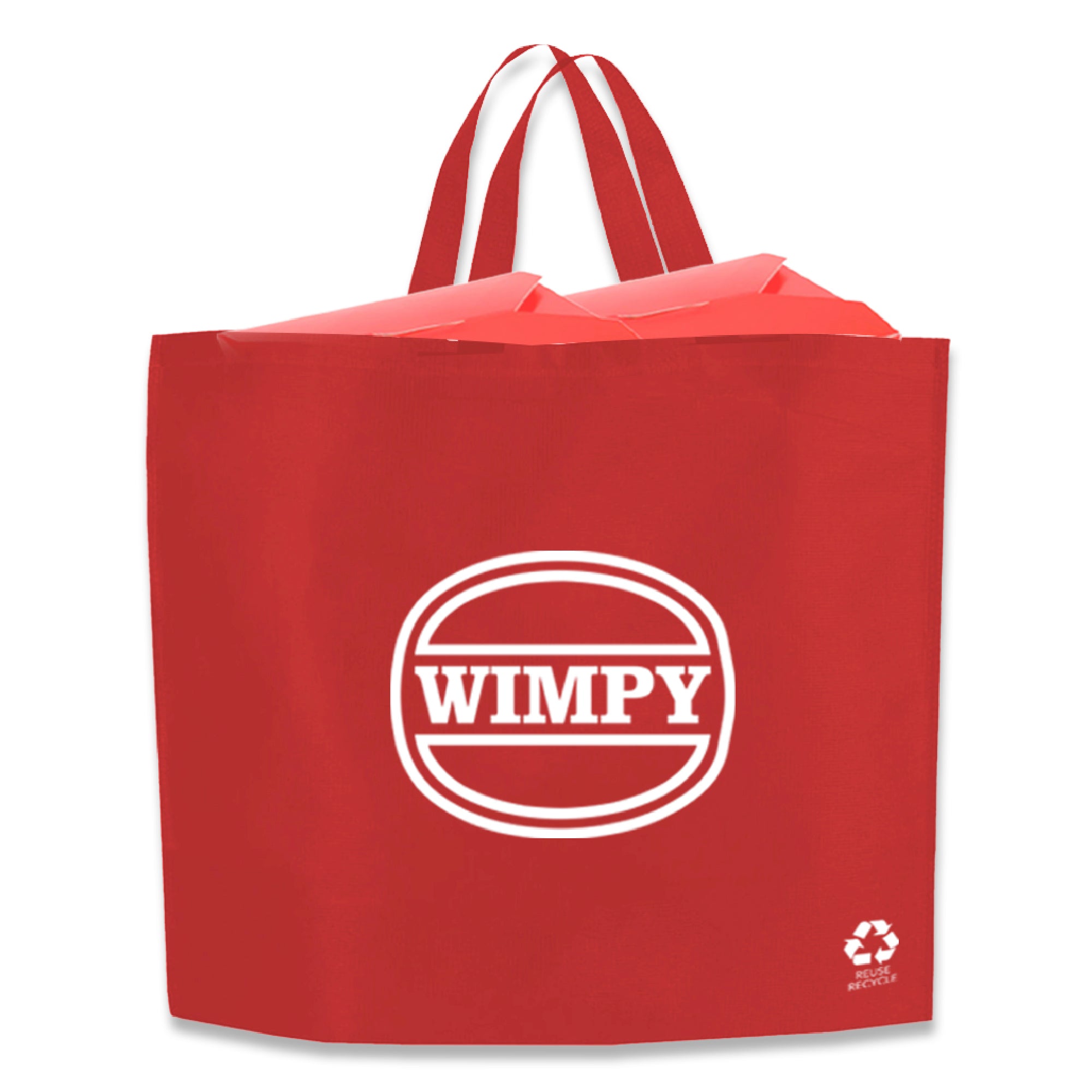 Red Reusable Non-Woven Shopping Bag | 70GSM, 27L