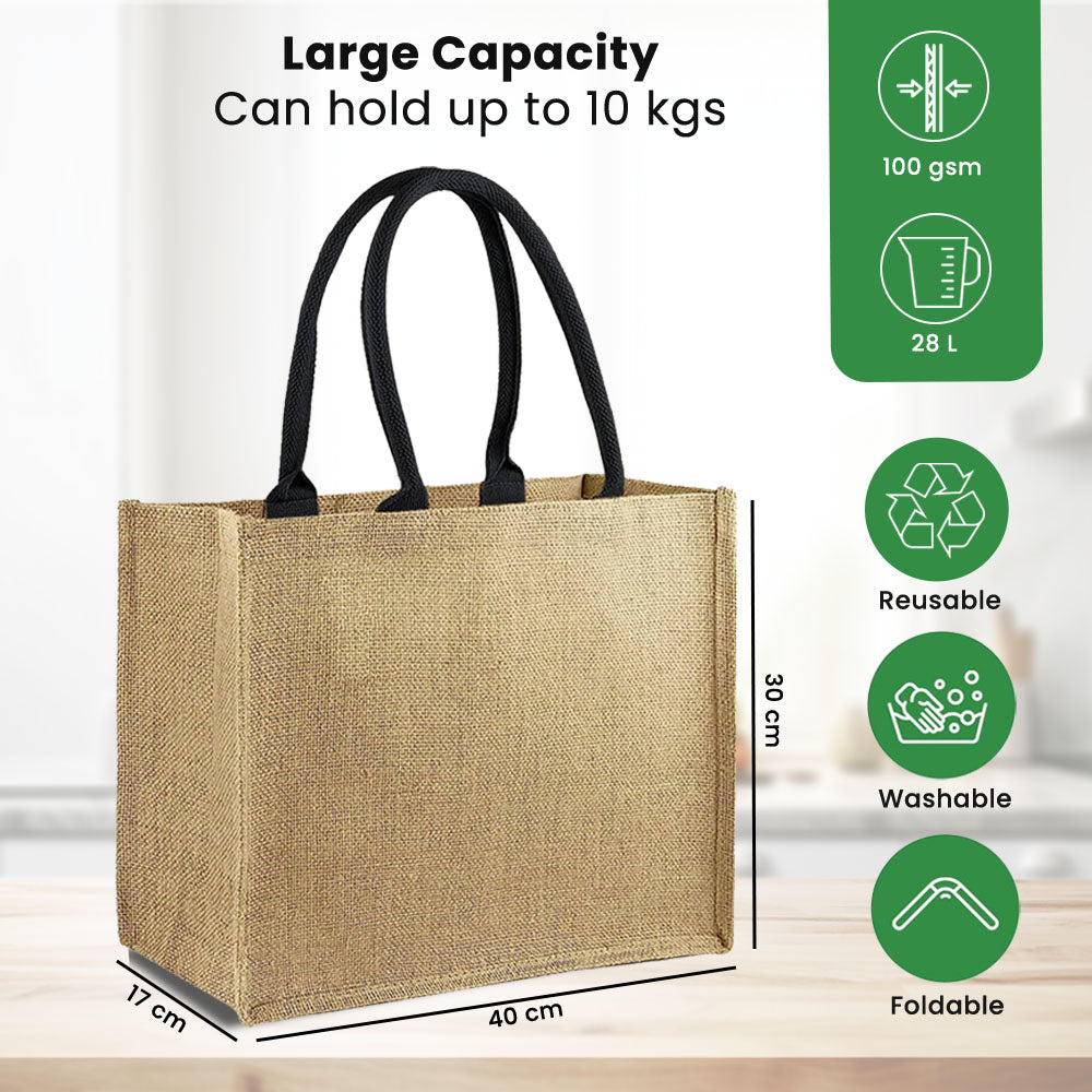 "I Love Cape Town" Reusable Jute Tote Bag | 300GSM, 18L