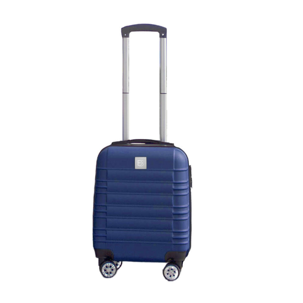 Santorini Hardshell Luggage Suitcase- 360 Spinner Wheels- Navy- 45 cm