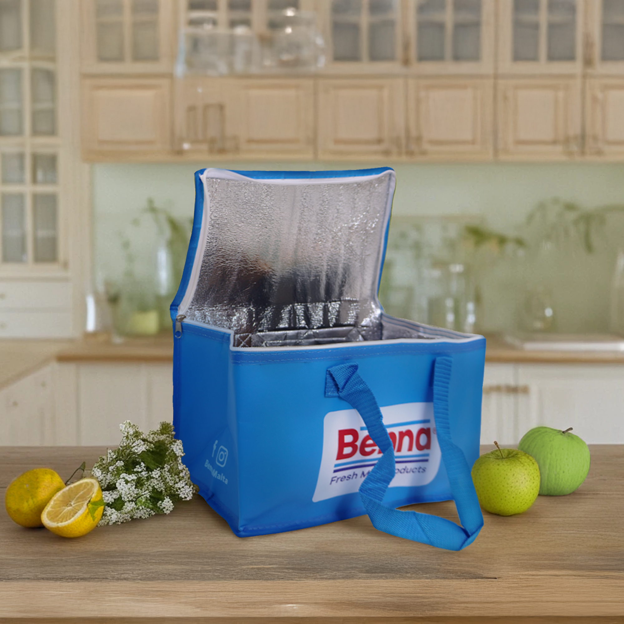 Reusable Insulated Cooler Bag with Zipper | 70GSM, 13L