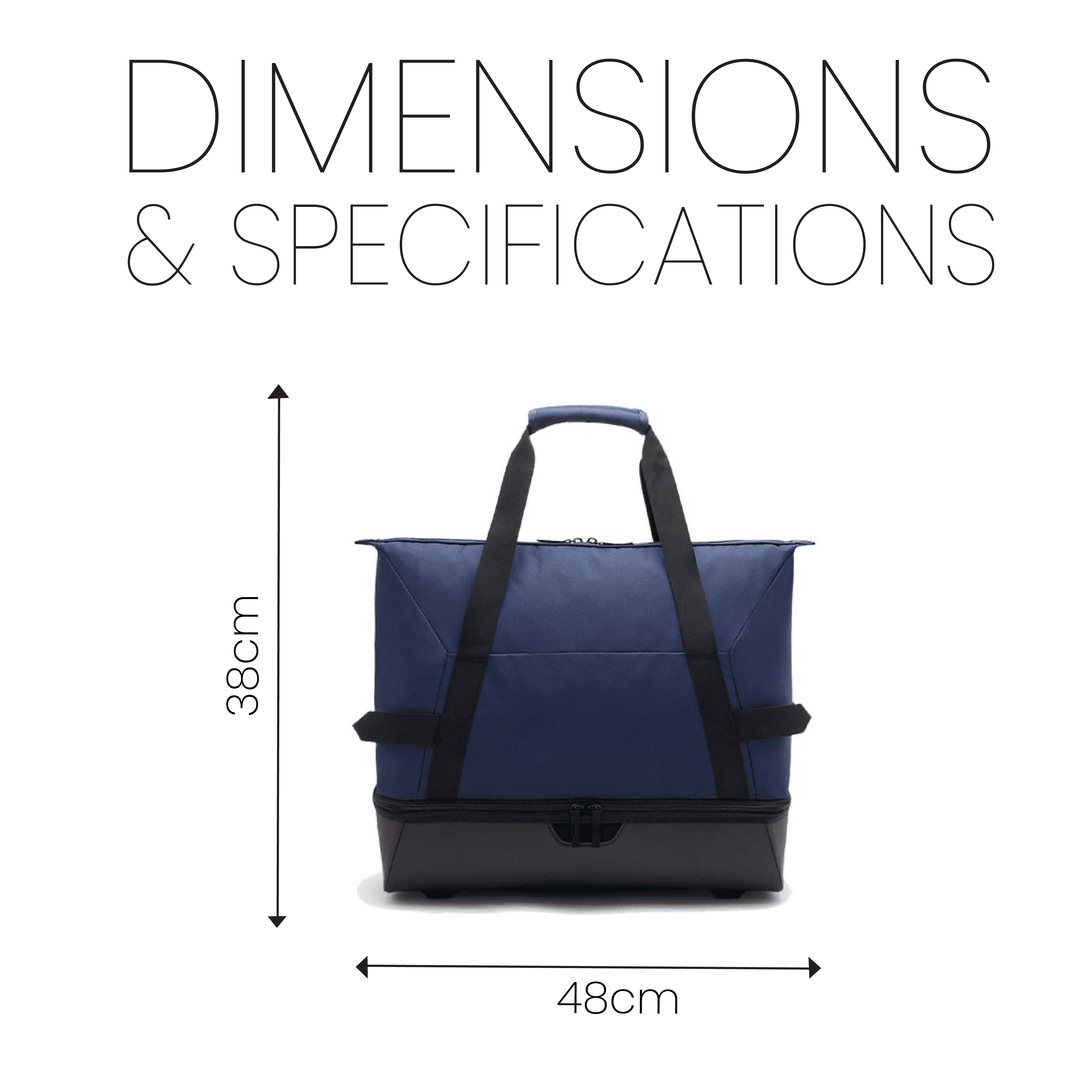 Double Decker Brandable Duffel Bag | 55L, Polyester