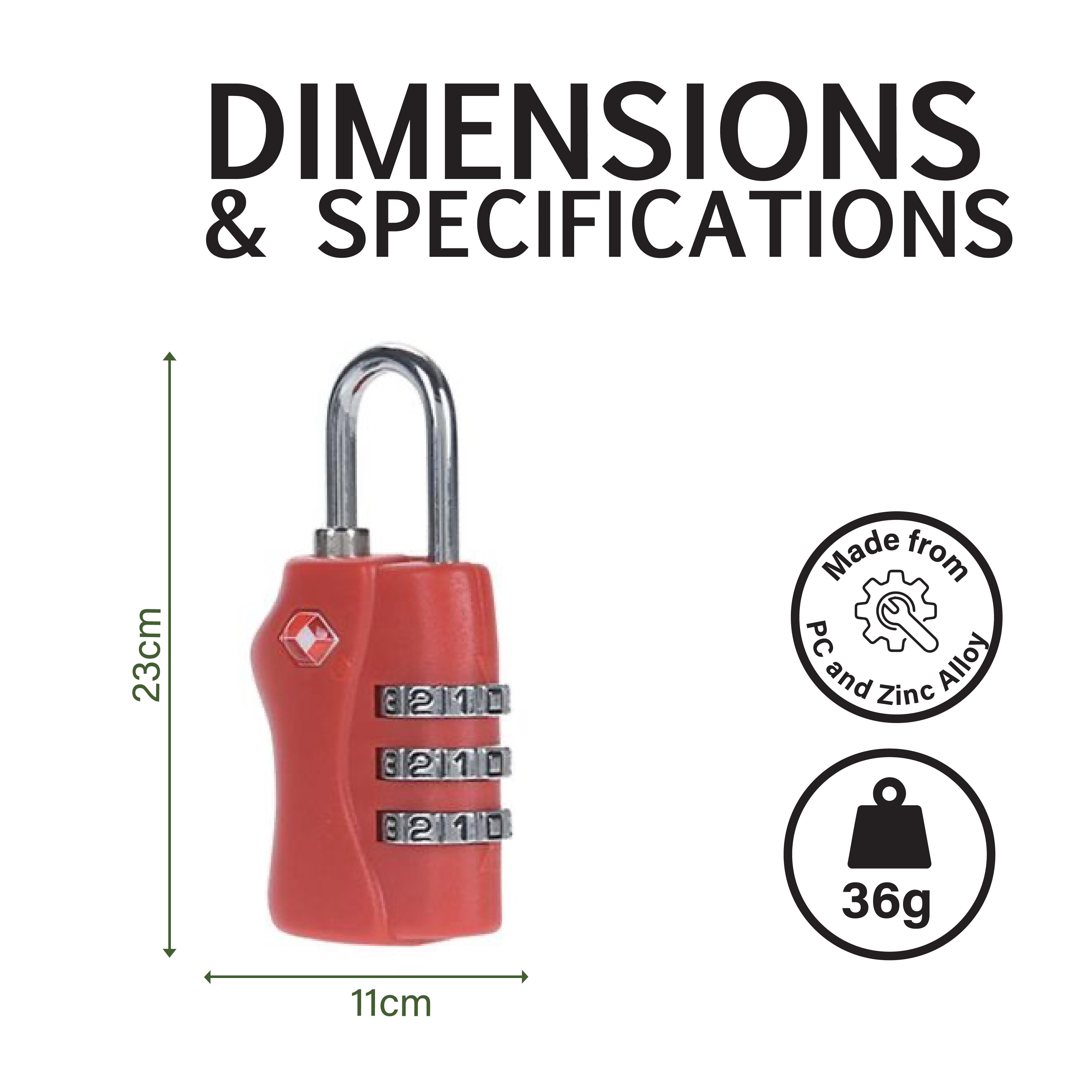 TSA Lock - 3-Digit Combination