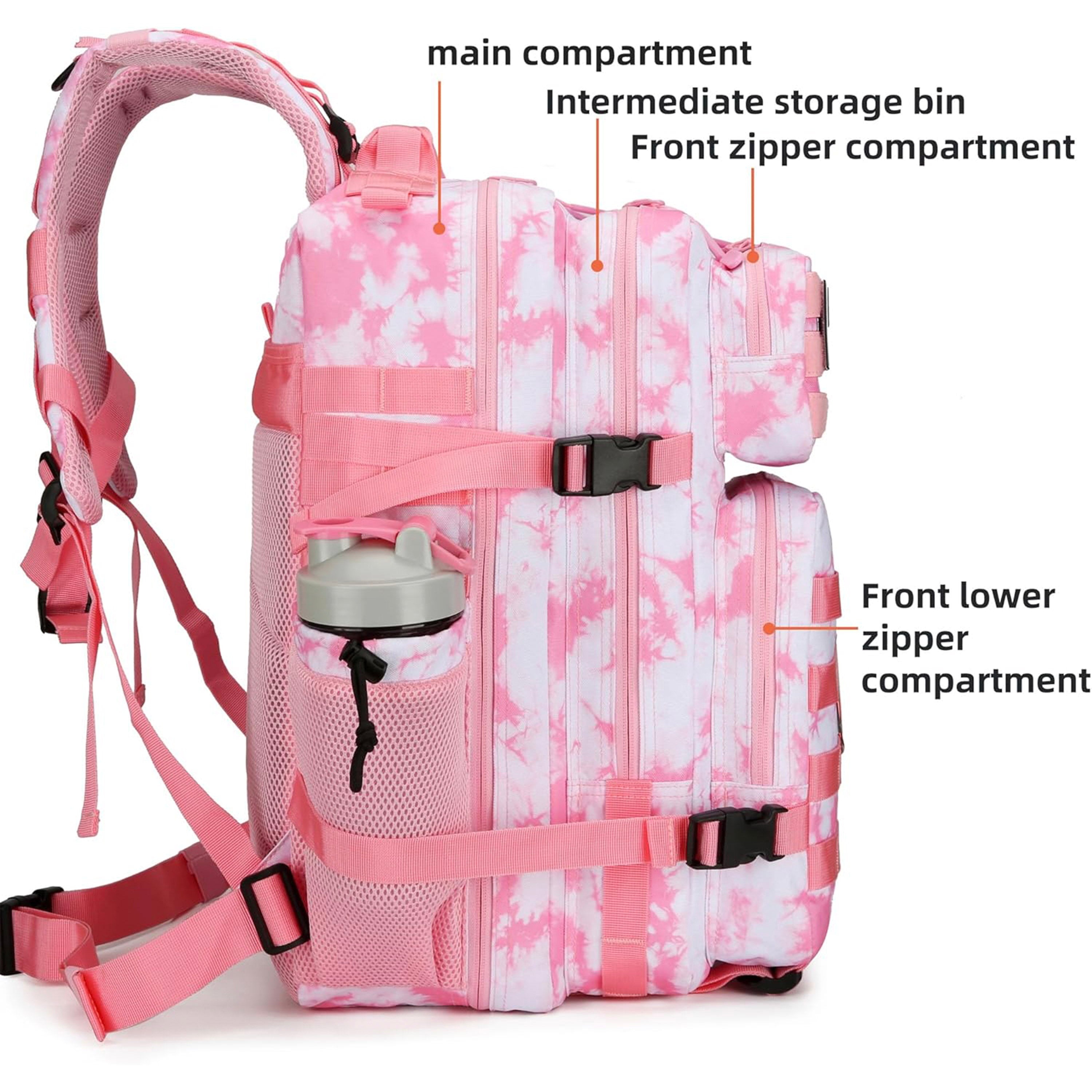 Mochila táctica de camuflaje resistente al agua de 28 l