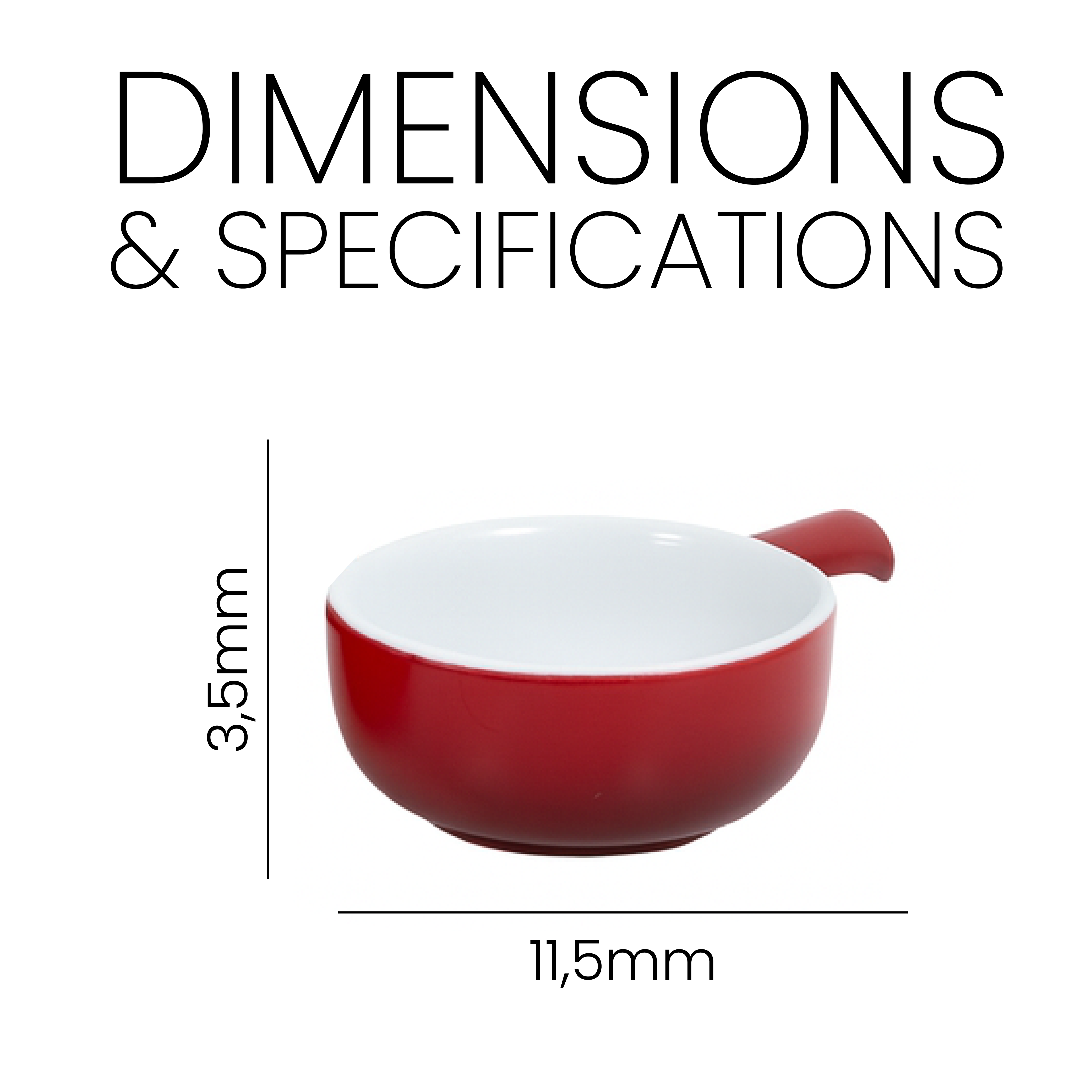 Porcelain Sauce Pot Dish with Handle - 60ml