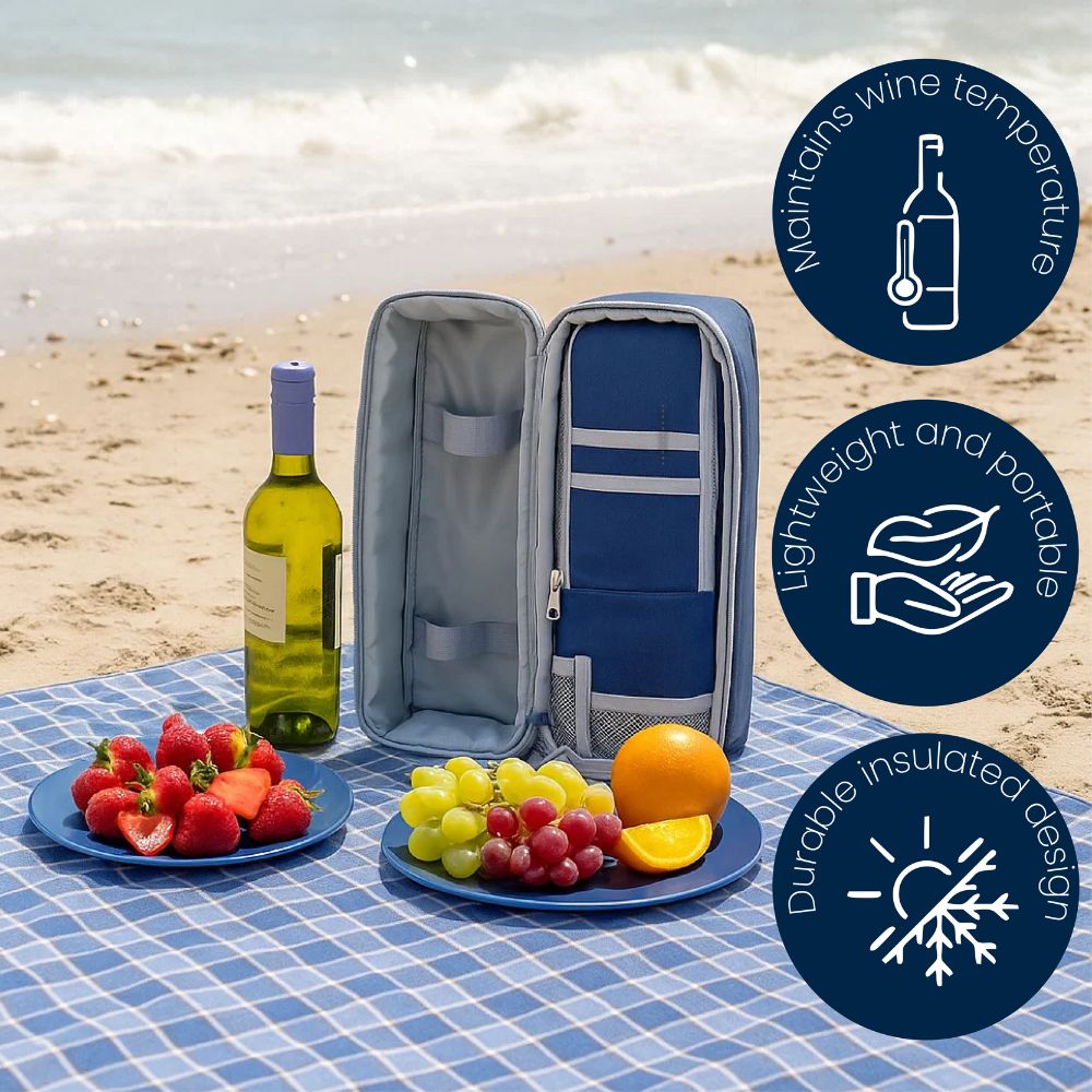 Adjustable Insulated Shoulder Wine Cooler Bag | 1.5L, 600D