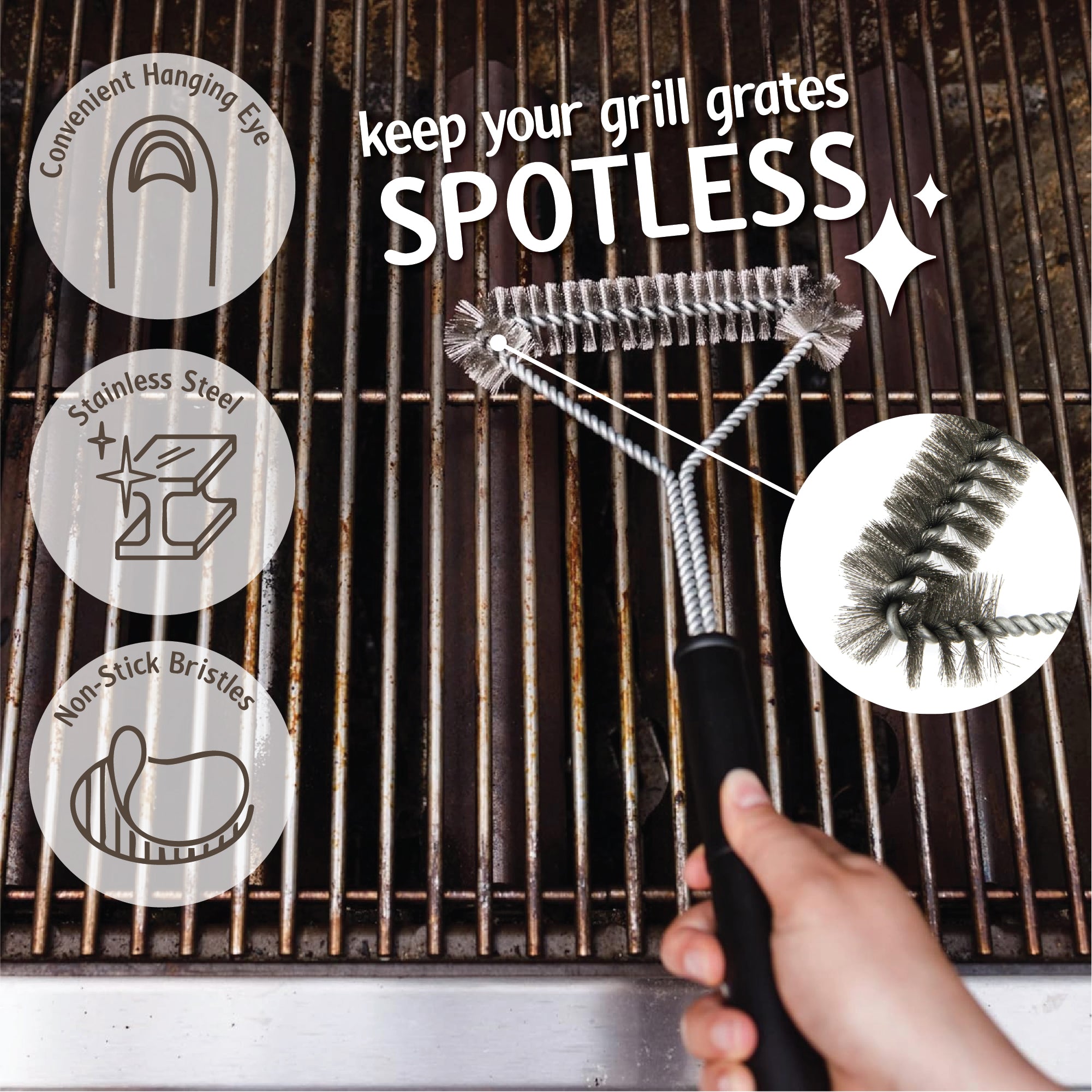 Premium Non-Stick 39cm Braai Brush for Outdoor Braai Cleaning